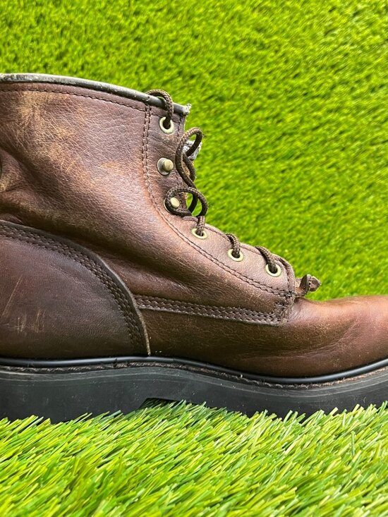 Double H Mens Size 7M Brown Black Classic Outdoor Leather Lace Up Working Boots main image 9